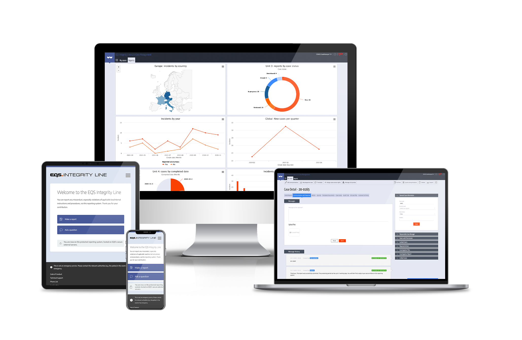 screenshot of EQS Integrity Line